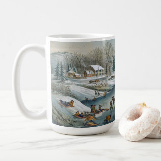 AMERICAN WINTER (1854) Vintage Art Christmas Mug