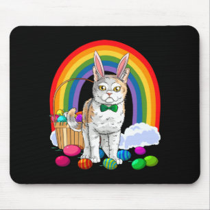 American Wirehair-Katze Ostereier Hase Mousepad