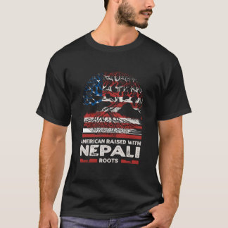 American with Nepali Roots Patriotic Nepal Patriot T-Shirt