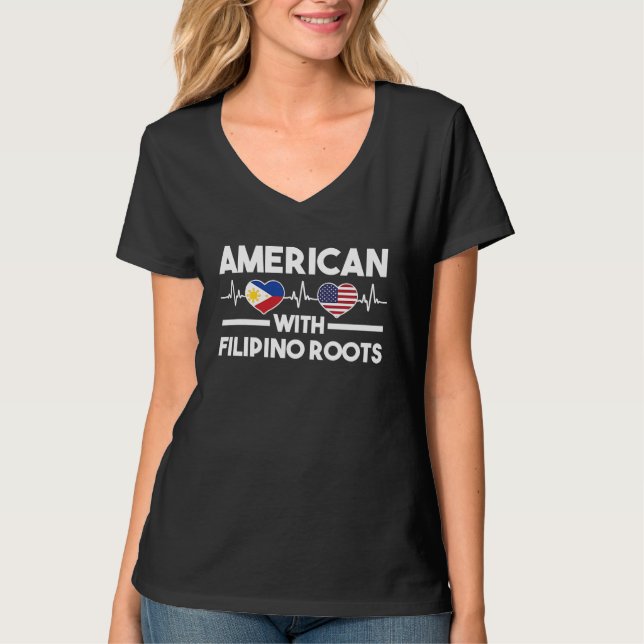 American with Philippine roots T-Shirt (Vorderseite)