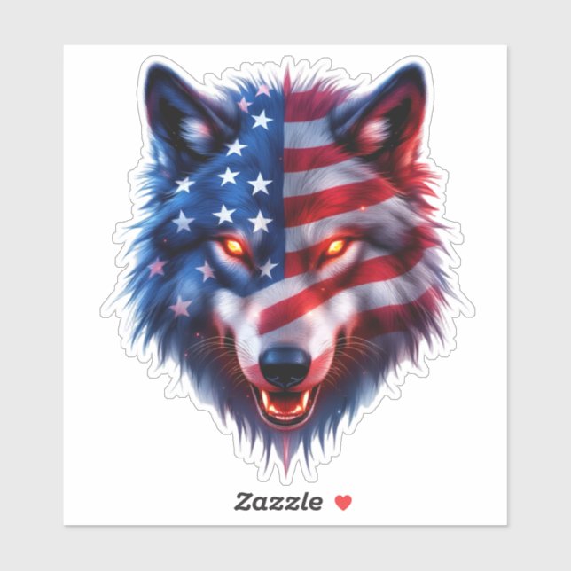American Wolf Aufkleber (Blatt)