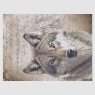 American Wolf Seidenpapier