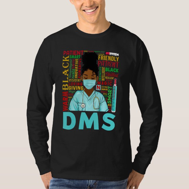 American Women Black Dms Nurse Black History T-Shirt (Vorderseite)