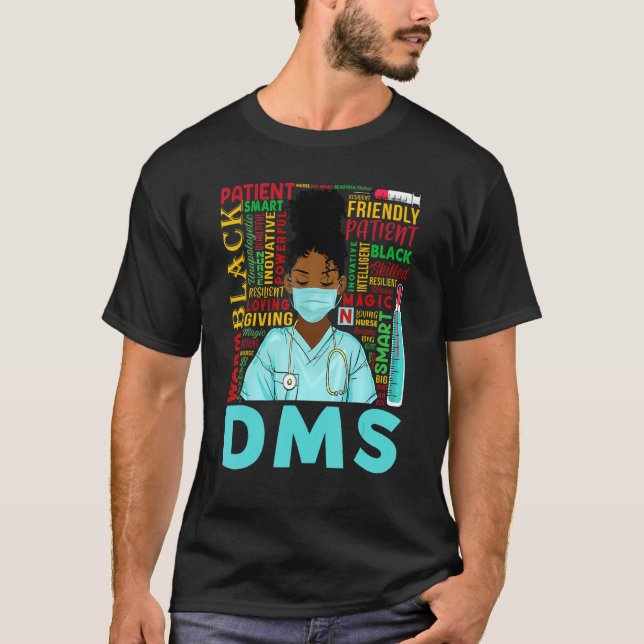 American Women Black Dms Nurse Black History T-Shirt (Vorderseite)