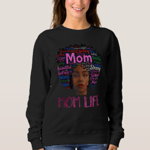 American Women Natural Curly Afro Mütter Sweatshirt