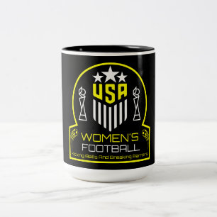 American Women's Football Zweifarbige Tasse