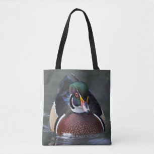 American Wood Duck überall auf der Drucktasche Tasche