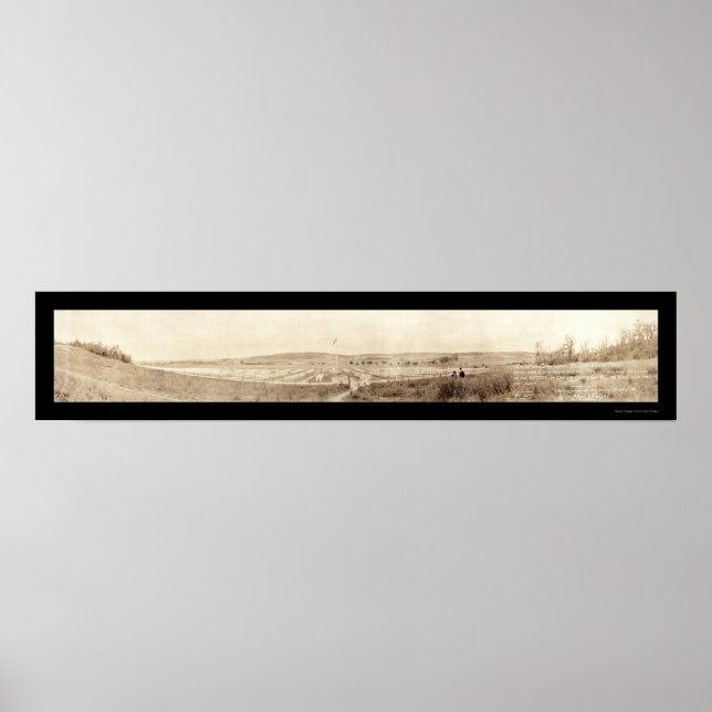 American WWI Cemetary Foto 1919 Poster (Vorne)