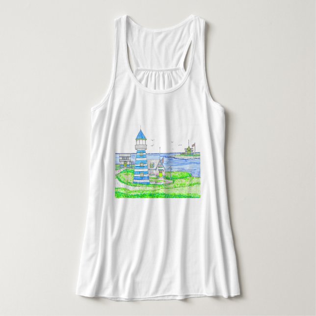 Americana 2 Leuchtturmtank Tank Top (Design Vorderseite)