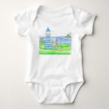 Americana 2 Lighthouse Baby One Piece