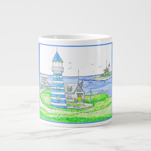 Americana 2 Lighthouse Jumbo-Tasse (Vorderseite)
