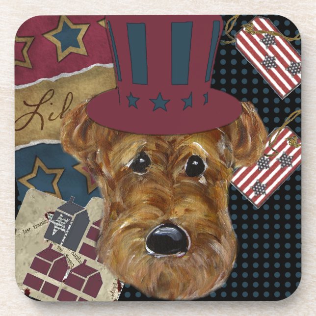 AMERICANA AIREDALE GETRÄNKEUNTERSETZER (Vorderseite)