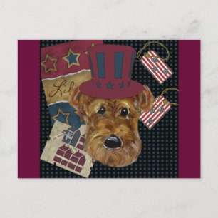 AMERICANA AIREDALE POSTKARTE
