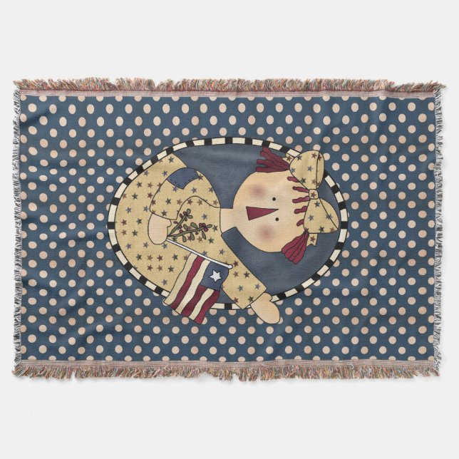 Americana Annie Throw Blanket Decke (Vorderseite)