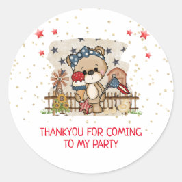 Americana Birthday Party Danke Sticker