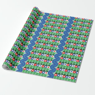Americana-Blume - Schleifpapier Geschenkpapier