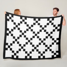 Americana Buffalo Karo Quilt Party Fleece Blanket