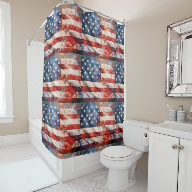 Americana Duschvorhang (Beispiel)