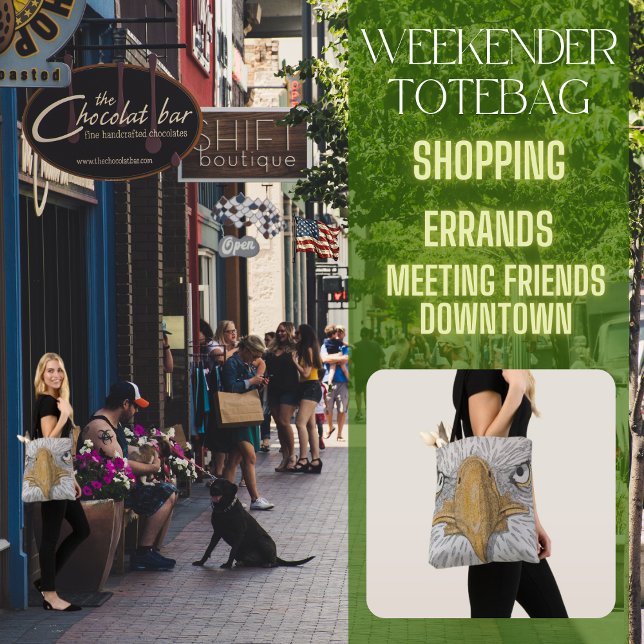 Americana Eagle Face Tote Bag Tasche (Von Creator hochgeladen)