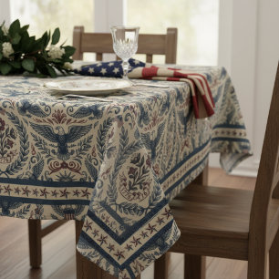 Americana Eagles Blumen Sterne und Streifen ID1298 Tischdecke