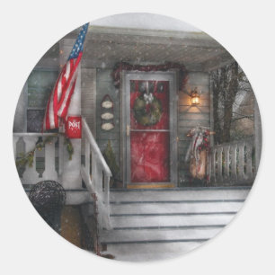 Americana - Eine Hommage an Rockwell Runder Aufkleber