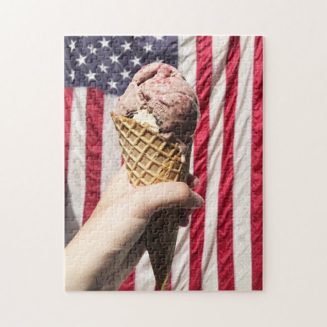 Americana - Eiscreme und -flagge (Vertikal)