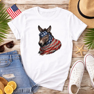 Americana-Esel-Flaggen-Illustration T-Shirt
