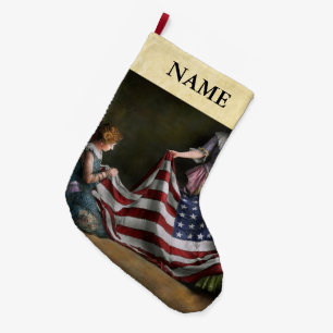 Americana - Flagge - Geburt der amerikanischen Fla Großer Weihnachtsstrumpf