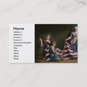 Americana - Flagge - Geburtsjahr der amerikanische Visitenkarte