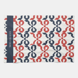 Americana Folk Art Bow Quilt Pattern Geschirrtuch