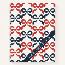 Americana Folk Art Bow Quilt Pattern Recipe Notizbuch