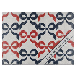 Americana Folk Art Bow Quilt Pattern Recipe Schneidebrett