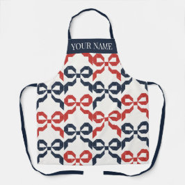 Americana Folk Art Bow Quilt Pattern Schürze