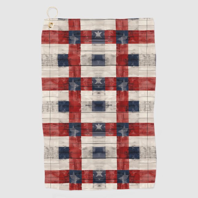 Americana Lattice Golf Handtuch (Vorderseite)