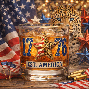 Americana Leopard-Druck Fusion Design Whiskyglas