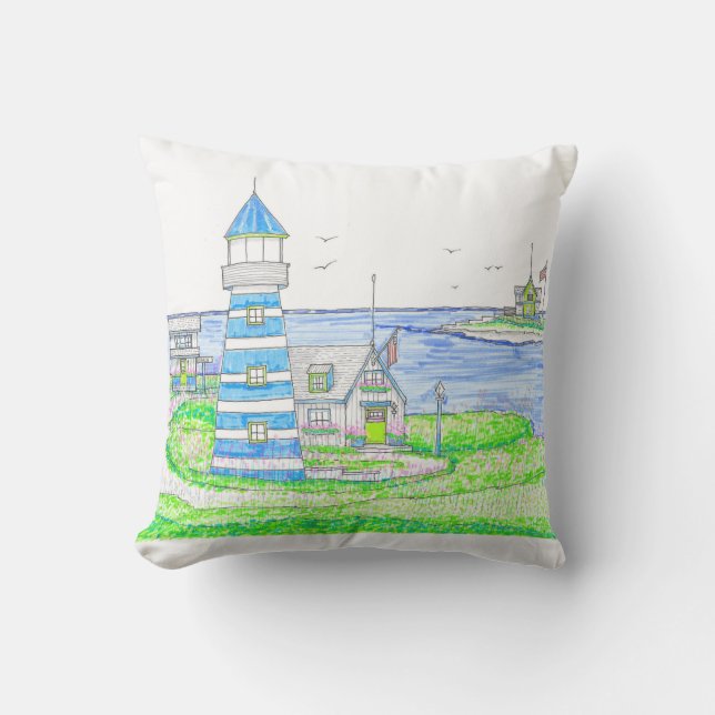 Americana Lighthouse 2 Coussin extérieur (Recto)