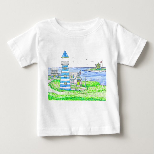 Americana Lighthouse Baby Tshirt (Vorderseite)
