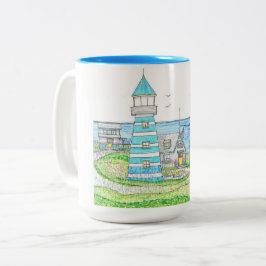 Americana Lighthouse-Tasse Zweifarbige Tasse