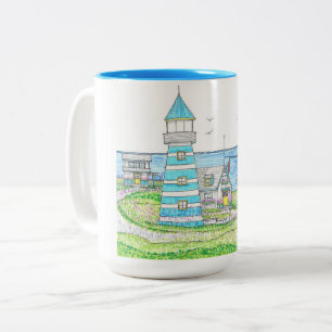 Americana Lighthouse-Tasse Zweifarbige Tasse
