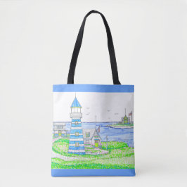Americana Lighthouse Tote Bag Tasche