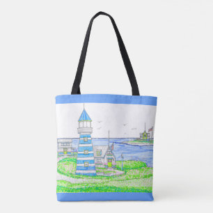 Americana Lighthouse Tote Bag Tasche
