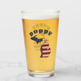 Americana Michigan Poppy Personalize Glas