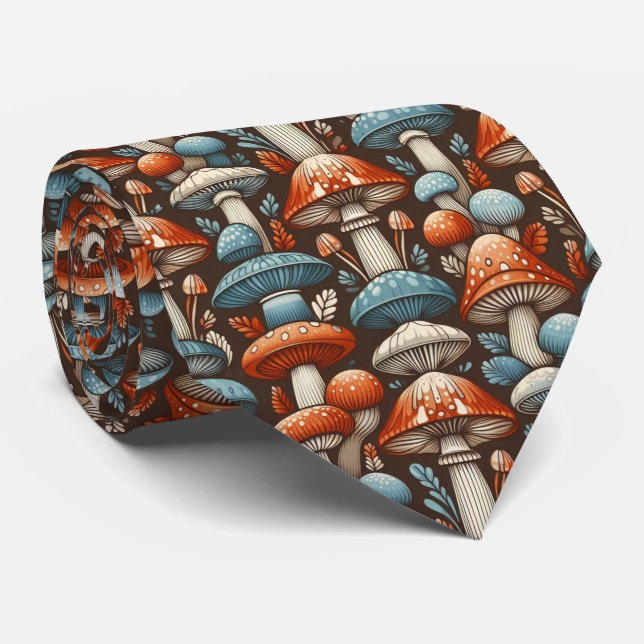 Americana Mushrooms Krawatte (Gerollt)