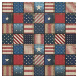 Americana Patchwork Image Fabric Stoff
