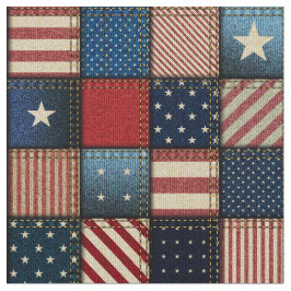 Americana Patchwork Image Fabric Stoff