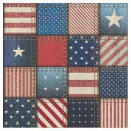 Americana Patchwork Image Fabric Stoff