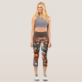 Americana-Pilze Capri Leggings