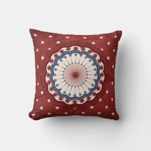 Americana Red White and Blue Patriotic Stars Kissen