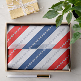 Americana Red White Blue Stars & Stripes Seidenpapier