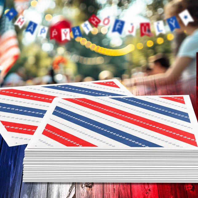 Americana Red White Blue Stars & Stripes Serviette (Von Creator hochgeladen)